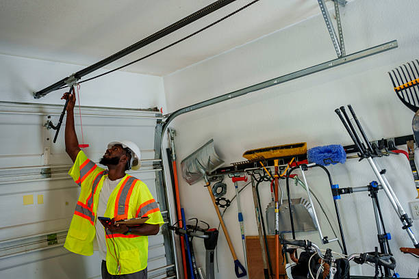 Professional Garage Door Panel Replacement technician working in Progress Village, FL